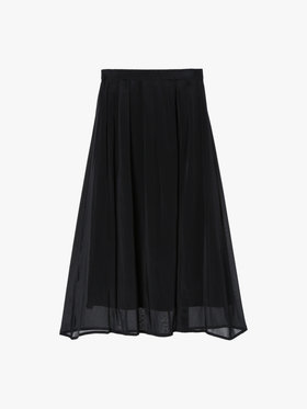 To b. by agnès b. 【Outlet】シャンブレー ロング スカート ブラック