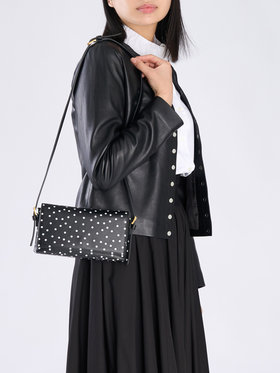 VOYAGE ウィメンズ バッグ＆ウォレット 【by R 限定品】agnes b. レザー 2way ショルダーバッグ ABS12-01 ブラック