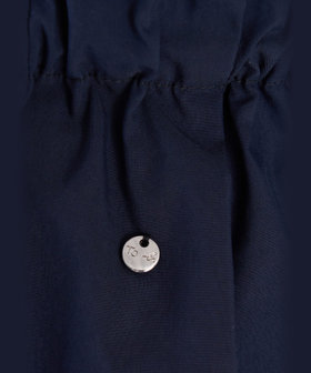 To b. by agnès b. ウエスト ギャザー フリル ロング スカート ネイビー