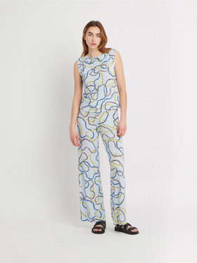 FEMME ウィメンズ プリント ノースリーブTシャツ "Colliers" マルチ