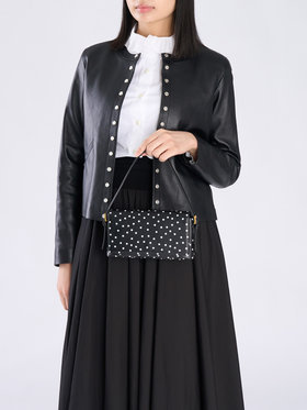 VOYAGE ウィメンズ バッグ＆ウォレット 【by R 限定品】agnes b. レザー 2way ショルダーバッグ ABS12-01 ブラック