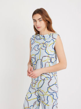 FEMME ウィメンズ プリント ノースリーブTシャツ "Colliers" マルチ