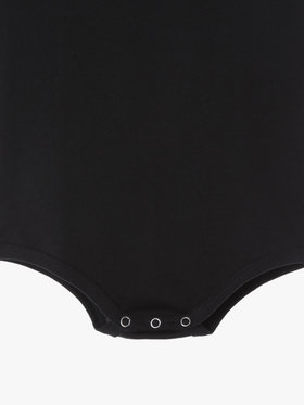 ENFANT ベビー ベビー ロゴ コットン 半袖 ボディスーツ 2枚組 ブラック