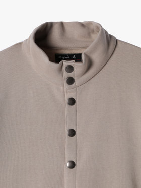 HOMME メンズ メンズ オーガニックコットン メルトン 長袖 カーディガンプレッション ”Yvan” ベージュ