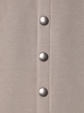 HOMME メンズ メンズ オーガニックコットン メルトン 長袖 カーディガンプレッション ”Yvan” ベージュ