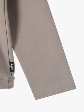 HOMME メンズ メンズ オーガニックコットン メルトン 長袖 カーディガンプレッション ”Yvan” ベージュ