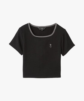 To b. by agnès b. ハート ロゴ コンパクト Tシャツ ブラック