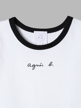 ENFANT ベビー ベビー ロゴ コットン 半袖 ボディスーツ 2枚組 ブラック