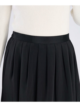 To b. by agnès b. 【Outlet】シャンブレー ロング スカート ブラック