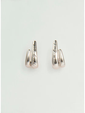 FEMME ウィメンズ フープ ピアス "Spiral Vibes" シルバー