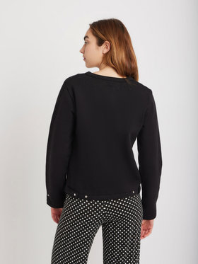 FEMME ウィメンズ 【Outlet】オーガニックコットン Vネック 長袖 カーディガン "Aria" ブラック
