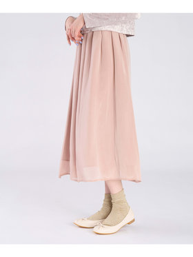 To b. by agnès b. 【Outlet】シャンブレー ロング スカート レッド