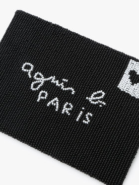 FEMME ウィメンズ ビーズ エンベロップ ポシェット ”Joelle” ブラック