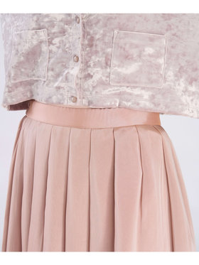 To b. by agnès b. 【Outlet】シャンブレー ロング スカート レッド