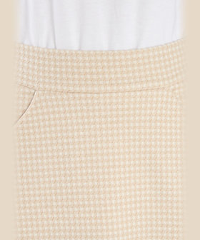 FEMME ウィメンズ 千鳥格子 ジャカード スカート "Lyrique" ベージュ系その他