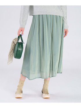 To b. by agnès b. 【Outlet】シャンブレー ロング スカート グリーン