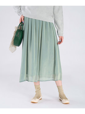 To b. by agnès b. 【Outlet】シャンブレー ロング スカート グリーン