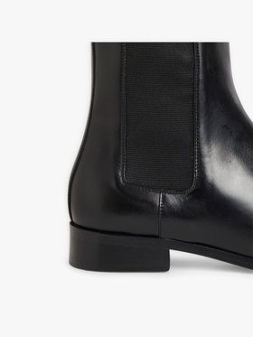 FEMME ウィメンズ レザー サイドゴア ブーツ ”Leandra” ブラック