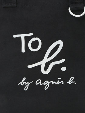 To b. by agnès b. コットン ロゴ ミニ トートバッグ ブラック