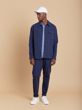 HOMME メンズ 【Outlet】J008 TS ボーダーTシャツ ブルー×グレー