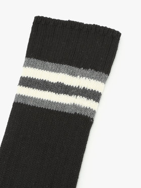 HOMME メンズ メンズ ラインソックス ”Elyes” ブラック