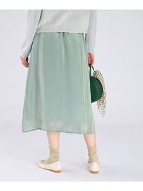 To b. by agnès b. 【Outlet】シャンブレー ロング スカート グリーン