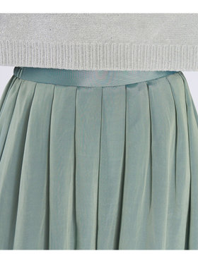 To b. by agnès b. 【Outlet】シャンブレー ロング スカート グリーン