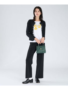 FEMME ウィメンズ クルーネック 長袖 カーディガン ”Gabi” ブラック