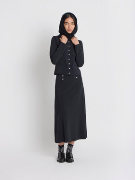 FEMME ウィメンズ クルーネック 長袖 カーディガン ”Gabi” ブラック