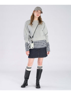 To b. by agnès b. 【Outlet】グリッター ジャージー スウェットプルオーバー グレー