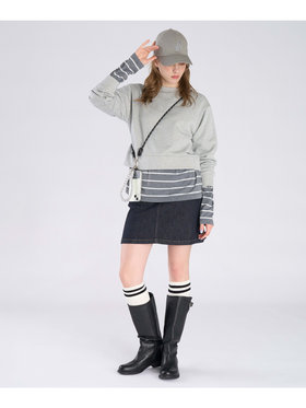 To b. by agnès b. 【Outlet】グリッター ジャージー スウェットプルオーバー グレー