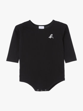 ENFANT ベビー ベビー ロゴ コットン 長袖 ボディスーツ 2枚組 ブラック