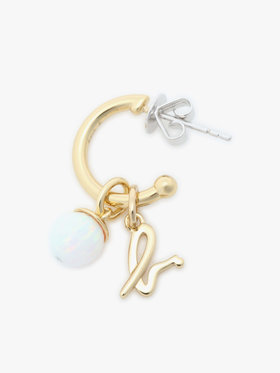 FEMME ウィメンズ ストーンピアス ”Opal” ホワイト系その他