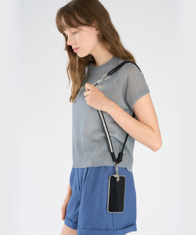 To b. by agnès b. 2way モバイルストラップ シルバー