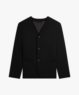 HOMME メンズ メンズ ツイル ジャージー ジャケット "Wase" ブラック