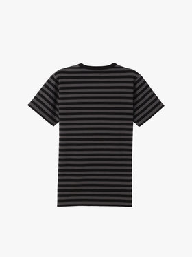 HOMME メンズ メンズ コットン 細ボーダー 半袖Tシャツ "Coulos" グレー系その他