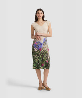 FEMME ウィメンズ フォトプリント ジャージー ノースリーブ ワンピース "Kazi" マルチ