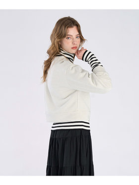 To b. by agnès b. 【Outlet】グリッター ジャージー スウェットプルオーバー ライトグレー