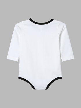 ENFANT ベビー ベビー ロゴ コットン 長袖 ボディスーツ 2枚組 ブラック
