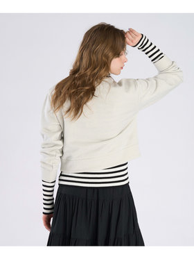 To b. by agnès b. 【Outlet】グリッター ジャージー スウェットプルオーバー ライトグレー