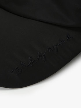 To b. by agnès b. ロゴ刺繍 キャップ ブラック