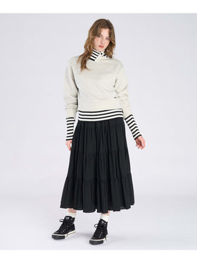 To b. by agnès b. 【Outlet】グリッター ジャージー スウェットプルオーバー ライトグレー