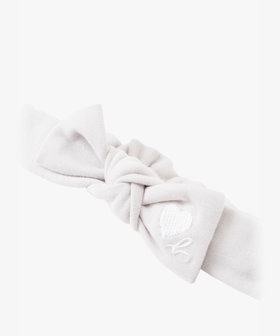 ENFANT ベビー ベビー "b." ロゴ コットン ヘアバンド Heart グレー