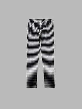 ENFANT ガールズ キッズ "b."ロゴ 細ボーダー コットン レギンス ブラック