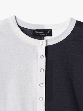 ENFANT ユニセックス JF59 E CARDIGAN キッズ カーディガン ホワイト