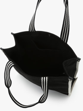 To b. by agnès b. WEB限定 ロゴ コットン スクエア トートバッグ ブラック