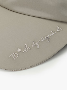 To b. by agnès b. 【Outlet】ロゴ刺繍 キャップ ホワイト