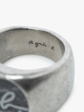 HOMME メンズ メンズ ”Willie”ロゴ リング ”Ben” シルバー