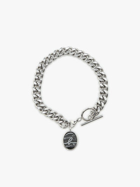 HOMME メンズ メンズ ”Willie”ロゴ チェーン ブレスレット ”Ben” シルバー