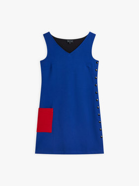 FEMME ウィメンズ 【Outlet】J617 ROBE ワンピースプレッション OPPO ネイビー